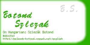 botond szlezak business card